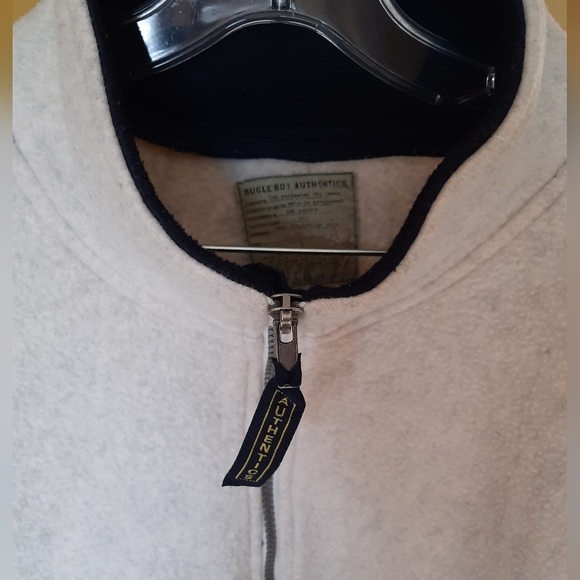 Vintage 1990s Bugle Boy Authentics Men's Quarter Zip Pullover Fleece - Picture 2 of 4